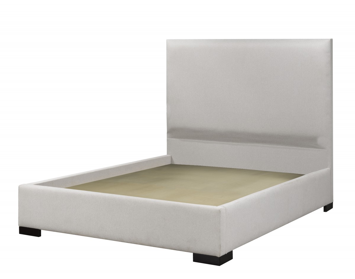 Queen Platform Bed in a Ivory