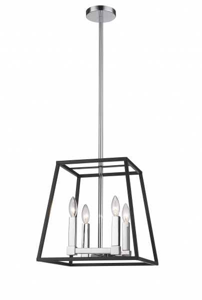 Metal Cage Frame With Candle Light Fixture